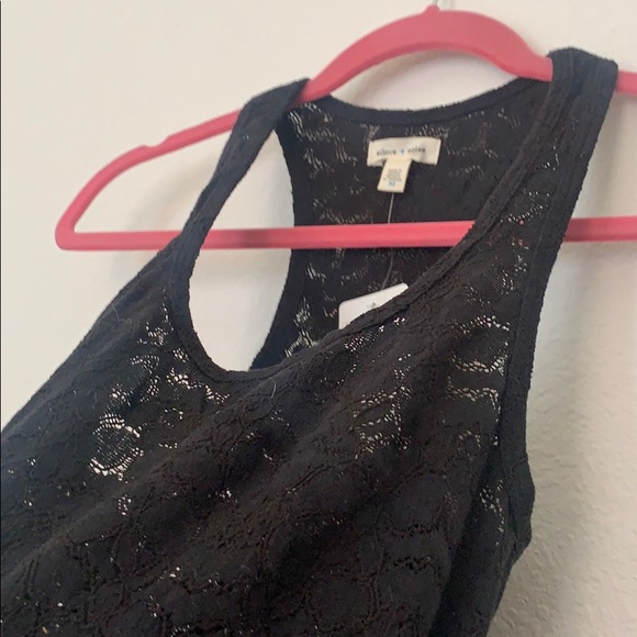 New with tags! Silence & noise black lace tank top - Picture 3 of 4